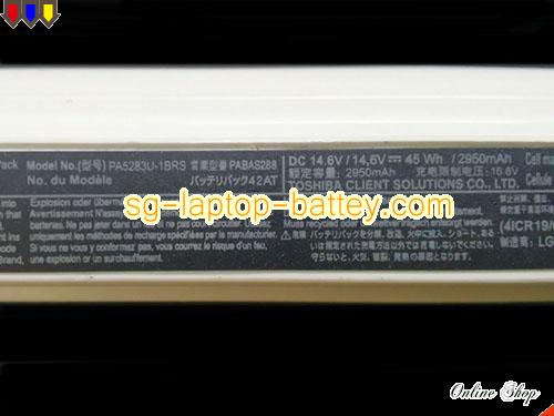  image 2 of Genuine TOSHIBA Tecra A40-C-147 Battery For laptop 2900mAh, 14.8V, White , Li-ion