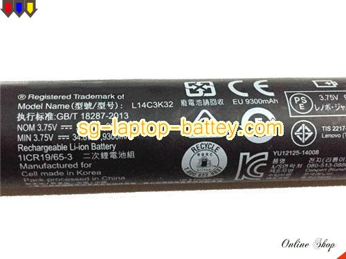 image 2 of Genuine LENOVO YOGA Tablet 2 Pro-1380F Battery For laptop 9600mAh, 36Wh , 3.75V, Black , Li-ion