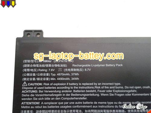  image 2 of AP16K4J Battery, S$84.45 Li-ion Rechargeable ACER AP16K4J Batteries