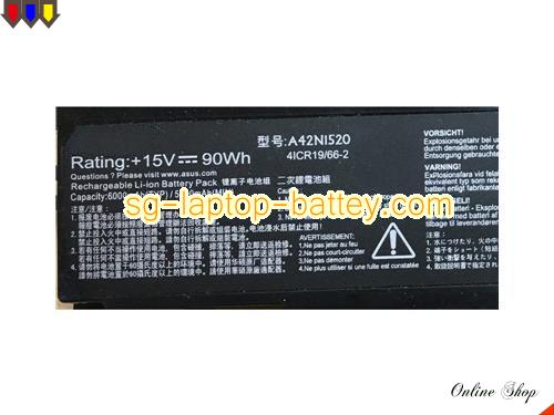  image 2 of Genuine ASUS ROG G752VS Battery For laptop 5800mAh, 90Wh , 15V, Black , Li-ion