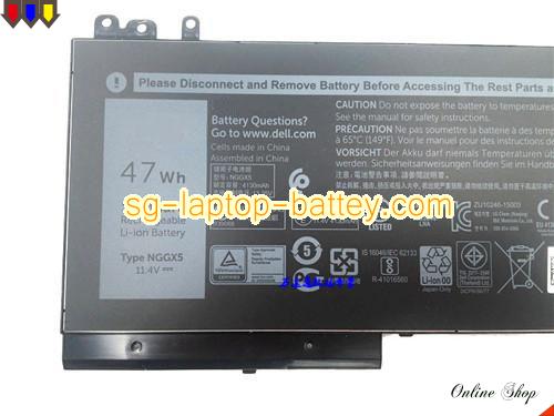  image 2 of Genuine DELL Latitude E5270 Battery For laptop 4130mAh, 47Wh , 11.4V, Black , Li-ion