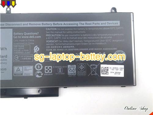  image 3 of Genuine DELL Latitude E5270 Battery For laptop 4130mAh, 47Wh , 11.4V, Black , Li-ion