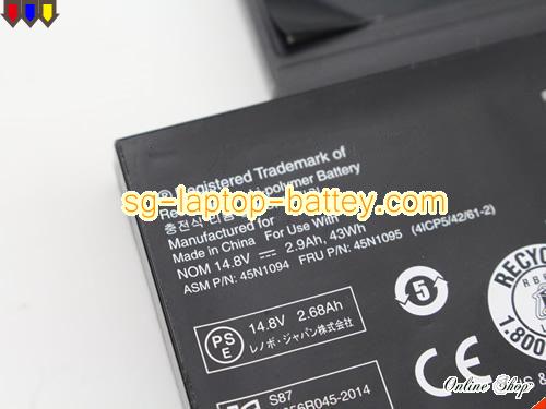  image 4 of Genuine LENOVO S320u Battery For laptop 2900mAh, 43Wh , 2.9Ah, 14.8V, Black , Li-Polymer