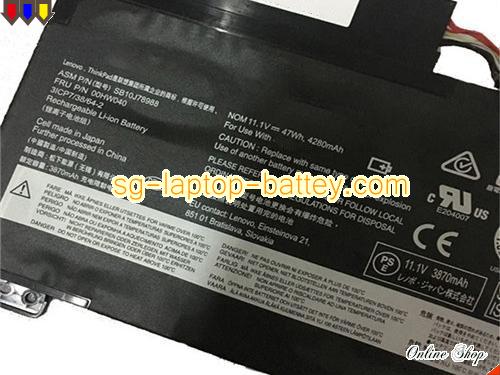  image 2 of Genuine LENOVO ThinkPad S5 Battery For laptop 4280mAh, 47Wh , 11.1V, Black , Li-ion