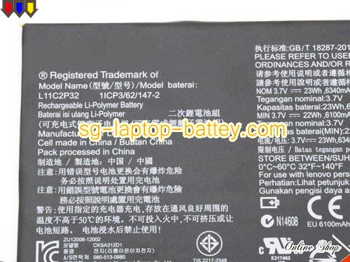  image 2 of Genuine LENOVO IdeaPad S6000H Battery For laptop 6340mAh, 23Wh , 3.7V, Black , Li-ion