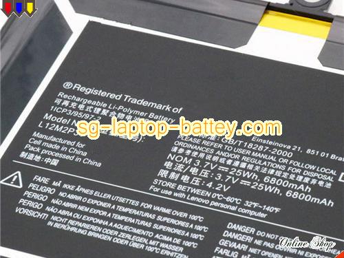  image 2 of Genuine LENOVO K301W Battery For laptop 6800mAh, 25Wh , 3.7V, Black , Li-ion