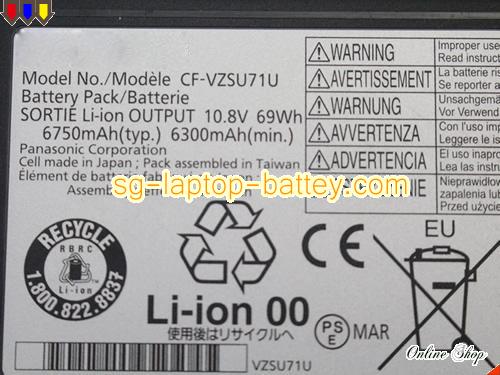  image 2 of Genuine PANASONIC CF-53 Battery For laptop 6750mAh, 69Wh , 10.8V, Black , Li-ion