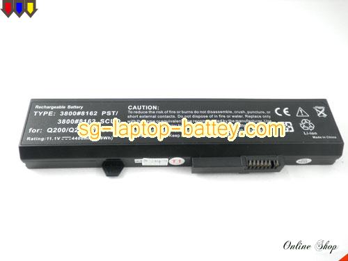  image 5 of HASEE Q200 Replacement Battery 4400mAh 11.1V Black Li-ion