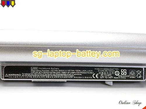 image 5 of HP Pavilion 14-n201AX Replacement Battery 5200mAh, 77Wh  14.8V Black+ Sliver Li-ion