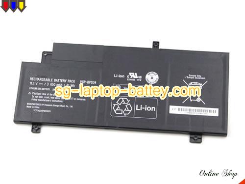  image 5 of Genuine SONY Vaio SV-F15A1S2ES Battery For laptop 3650mAh, 41Wh , 11.1V, Black , Li-ion