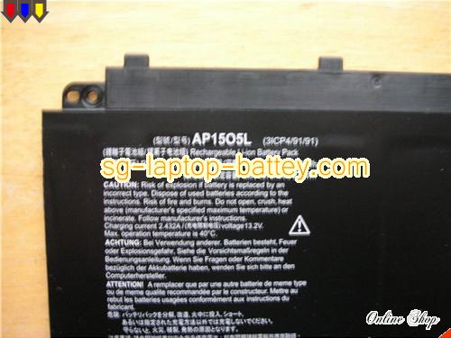  image 2 of Genuine ACER Chromebook Spin 15 CP315-1H-P8QY Battery For laptop 4670mAh, 53.9Wh , 11.55V, Black , Li-ion