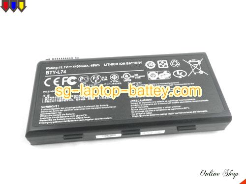  image 5 of Genuine MSI CX700 ALL SERIES Battery For laptop 4400mAh, 49Wh , 11.1V, Black , Li-ion