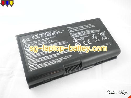  image 1 of ASUS N70SV-b1 Replacement Battery 5200mAh 14.8V Black Li-ion