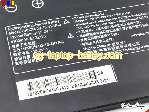  image 4 of Genuine TONGFANG GK7CP7S Battery For laptop 4100mAh, 62.32Wh , 15.2V, Black , Li-Polymer