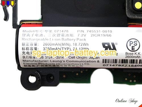  image 2 of Genuine BOSE Soundlink Revolve Battery For laptop 3350mAh, 24.12Wh , 7.2V, Black , Li-ion