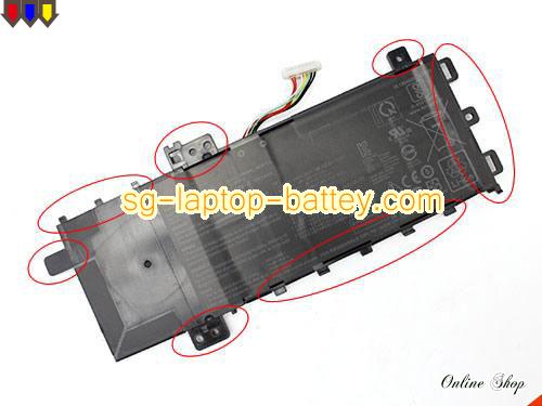  image 1 of Genuine ASUS VivoBook 17 D712DA-BX023T Battery For laptop 4212mAh, 32Wh , 7.7V, Black , Li-Polymer