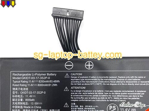  image 5 of Genuine GALLERIA GCR1660TGF Battery For laptop 8200mAh, 93.48Wh , 11.4V, Black , Li-Polymer