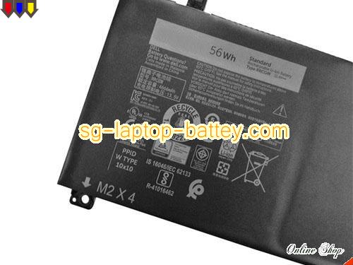  image 2 of Genuine DELL XPS 15 9570-74KK6 Battery For laptop 4666mAh, 56Wh , 11.4V, Black , Li-ion