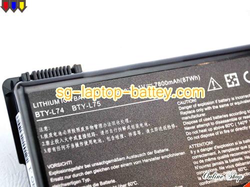  image 2 of BTY-L75 Battery, S$97.97 Li-ion Rechargeable MSI BTY-L75 Batteries
