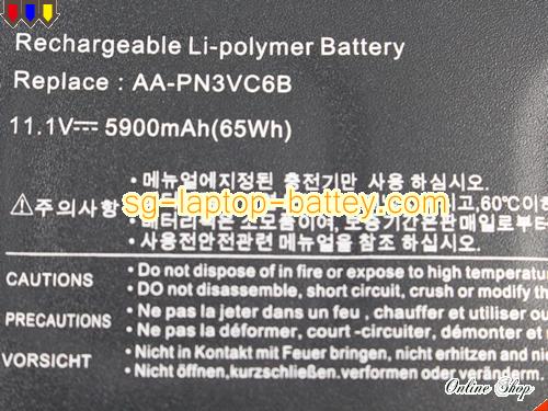  image 3 of AA-PN3VC6B Battery, S$Coming soon! Li-ion Rechargeable SAMSUNG AA-PN3VC6B Batteries