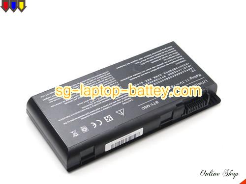  image 2 of Genuine MSI GT70-i789BLW7H 001762-SKU3 Battery For laptop 7800mAh, 87Wh , 11.1V, Black , Li-ion