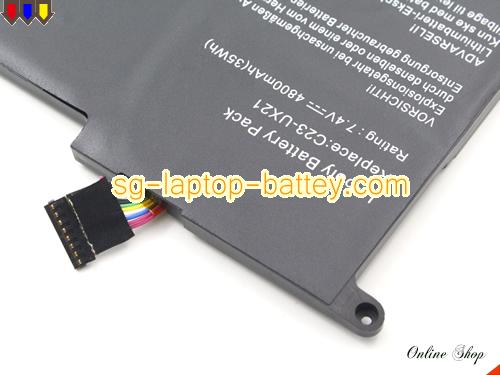  image 3 of ASUS UX21 Ultrabook Replacement Battery 4800mAh, 35Wh  7.4V Black Li-Polymer
