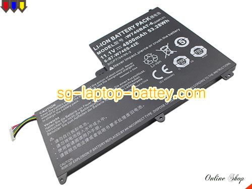  image 2 of Genuine CLEVO S413 Battery For laptop 4800mAh, 53.28Wh , 11.1V, Balck , Li-ion