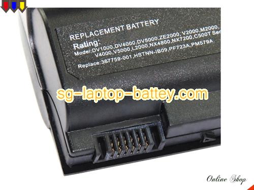  image 3 of HP Paviliondv1040ca-pm057ua Replacement Battery 7800mAh 10.8V Black Li-lion