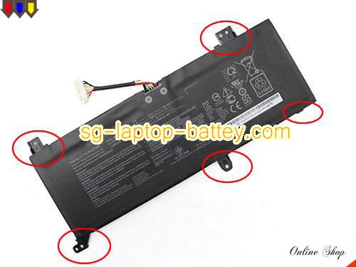  image 1 of Genuine ASUS 2ICP7/54/83 Laptop Battery C21N1818 rechargeable 4850mAh, 37Ah Black In Singapore