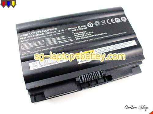  image 1 of Replacement CLEVO 6-87-P180S-427 Laptop Battery P180HMBAT-8 rechargeable 5900mAh, 89.21Wh Black In Singapore