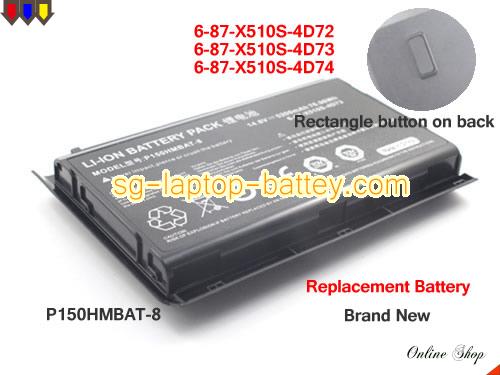 image 1 of Replacement CLEVO 6-87-X510S-4D72 Laptop Battery P150HMBAT-8 rechargeable 5200mAh Black In Singapore