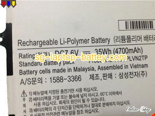  image 2 of Genuine SAMSUNG AAPLVN2TP Laptop Battery AA-PLVN2TP rechargeable 4700mAh, 35Wh White In Singapore