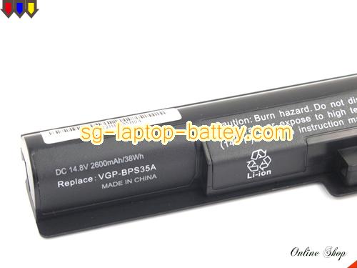  image 2 of Replacement SONY VGP-BPS35A Laptop Battery VGPBPS35A rechargeable 2600mAh, 33Wh Black In Singapore