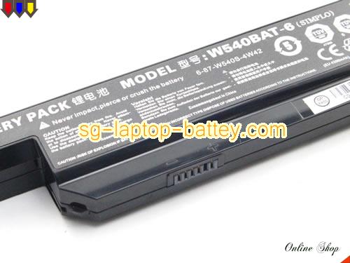  image 3 of Genuine CLEVO 6-87-W540S-4271 Laptop Battery 6-87-W540S-4U4 rechargeable 4400mAh, 48.84Wh Black In Singapore