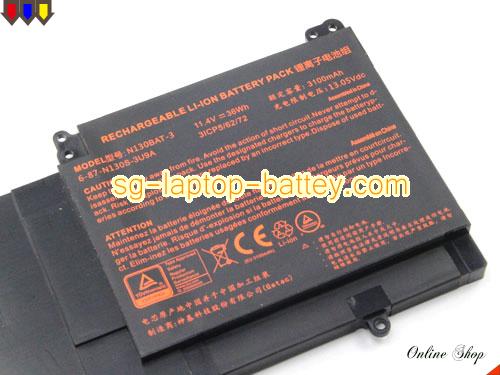 image 4 of Genuine CLEVO 6-87-N130S-3U9A Laptop Battery 6-87-N130S-3U9 rechargeable 3100mAh, 32Wh Black In Singapore