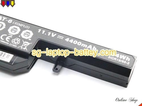  image 4 of Genuine CLEVO 6-87-W540S-4271 Laptop Battery 6-87-W540S-4U4 rechargeable 4400mAh, 48.84Wh Black In Singapore