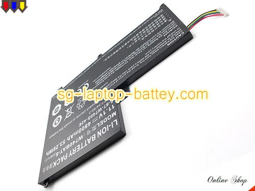  image 4 of Genuine CLEVO W740BAT-6 Laptop Battery 3ICP7/34/95-2 rechargeable 4800mAh, 53.28Wh Balck In Singapore