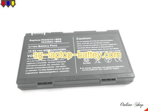  image 4 of Replacement TOSHIBA PA3421U-1BRS Laptop Battery PA3395U-1BAS rechargeable 4400mAh Black In Singapore