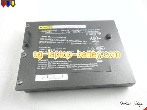 image 5 of Replacement CLEVO D900TBAT Laptop Battery 87-D90TS-4D6 rechargeable 6600mAh Black In Singapore
