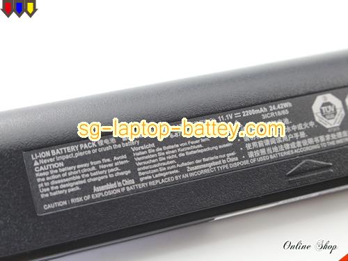  image 5 of Genuine CLEVO 6-87-M110S-4D41 Laptop Battery M1100BAT rechargeable 2200mAh, 24.42Wh Black In Singapore