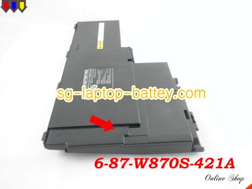  image 5 of Genuine CLEVO 6-87-W870S-421B Laptop Battery 6-87-W870S-421A rechargeable 3800mAh Black In Singapore