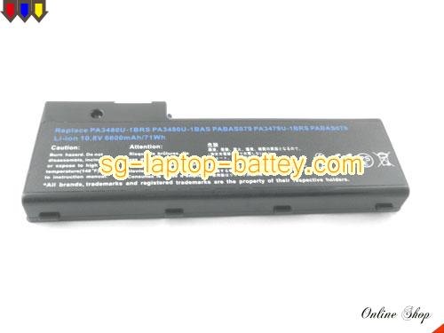  image 5 of Replacement TOSHIBA PABAS079 Laptop Battery PA3480U-1BAS rechargeable 6600mAh Black In Singapore